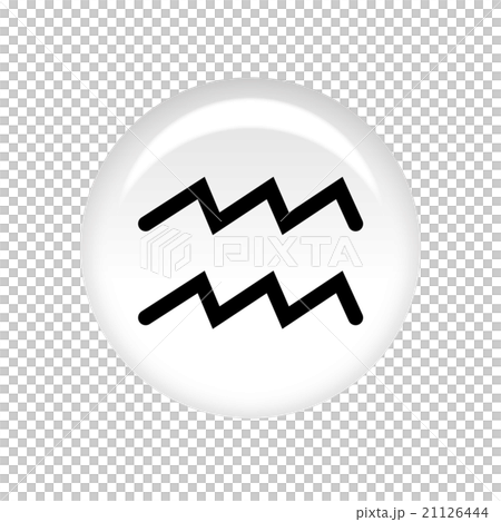 星座のアイコンボタンのイラスト、水瓶座 21126444