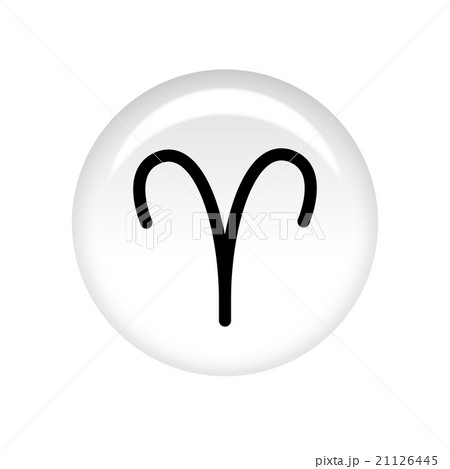 星座のアイコンボタンのイラスト、牡羊座 21126445