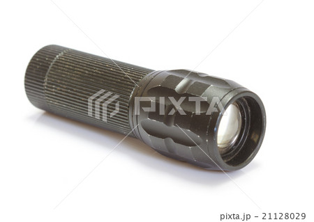 flashlight black color isolated background flashlight black color isolated background 21128029