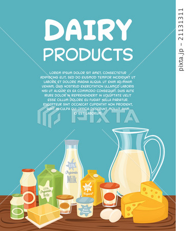 Dairy products vector poster template Dairy products vector poster template 21131311