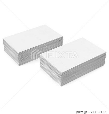 Stack white business card mockup. 21132128