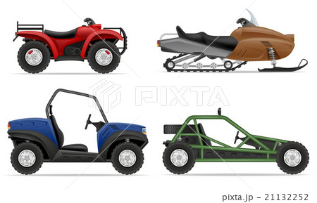 set icons atv automobile off roads vector 21132252