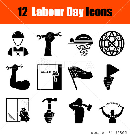 Set of Labour Day icons Set of Labour Day icons 21132366