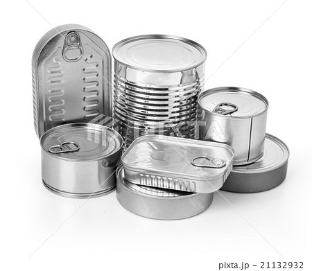 metal cans on a white metal cans on a white 21132932