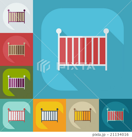 Flat modern design with shadow icons cot 21134016