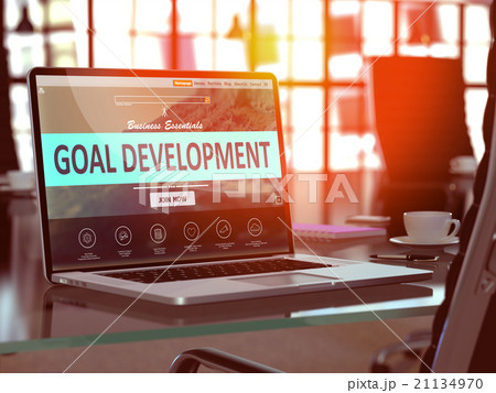 Goal Development Concept on Laptop Screen. 21134970