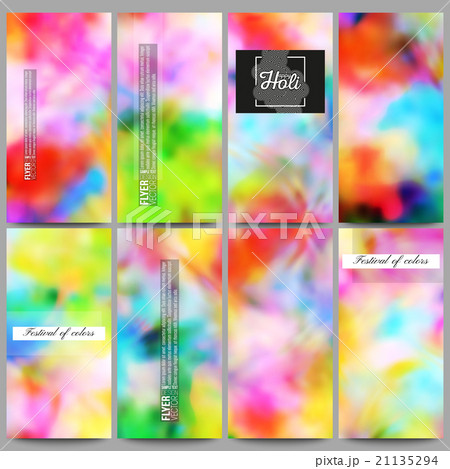 Set of modern flyers. Colorful background, Holi 21135294