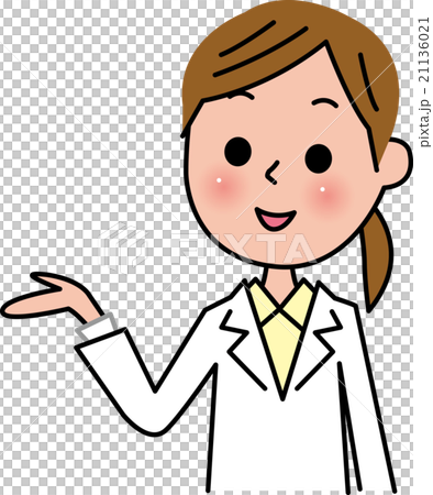 女性　医者　ドクター　笑顔で説明 21136021