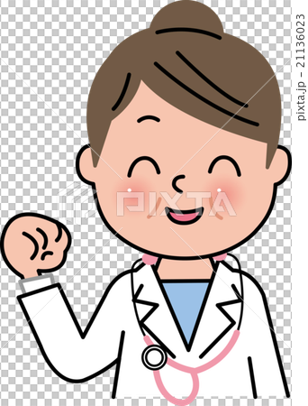 Female doctor doctor smile guts pose 21136023