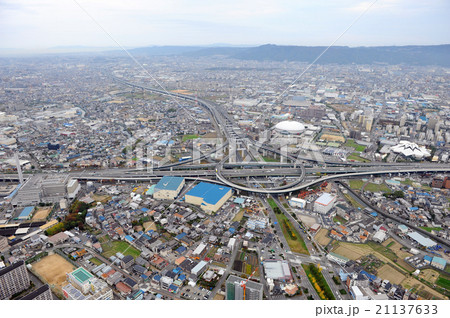 門真ジャンクションを空撮 21137633