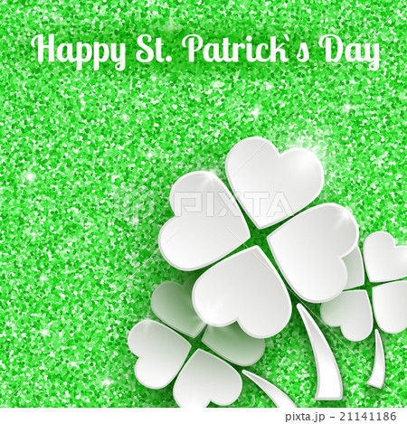 St. Patricks day Greeting Card 3d Paper Clover St. Patricks day Greeting Card 3d Paper Clover 21141186