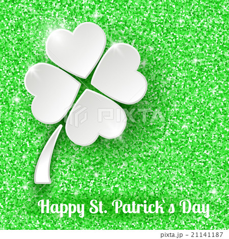 St. Patricks day Greeting Card 3d Paper Clover St. Patricks day Greeting Card 3d Paper Clover 21141187