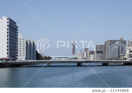 福岡市中央区天神弁天橋からみた那珂川風景 福岡市中央区天神弁天橋からみた那珂川風景 21144868