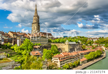 View of Bern with its cathedral - Switzerland View of Bern with its cathedral - Switzerland 21147274