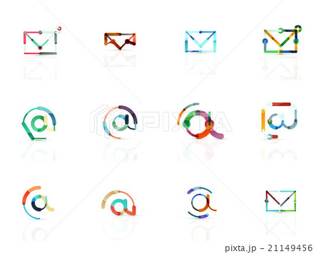 Vector email business symbols or at signs logo set 21149456