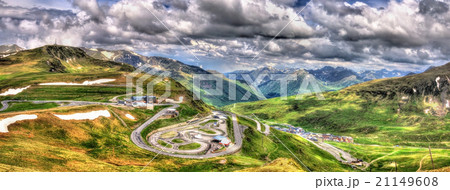 View of Port d'Envalira (2408 m) mountain pass in View of Port d'Envalira (2408 m) mountain pass in 21149608