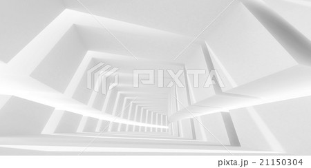 White bent futuristic interior. 3d illustration White bent futuristic interior. 3d illustration 21150304