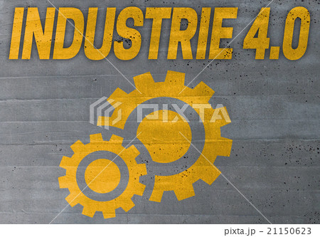 industry 4.0 in german industire 4.0 icon on cement concept back industry 4.0 in german industire 4.0 icon on cement concept back 21150623