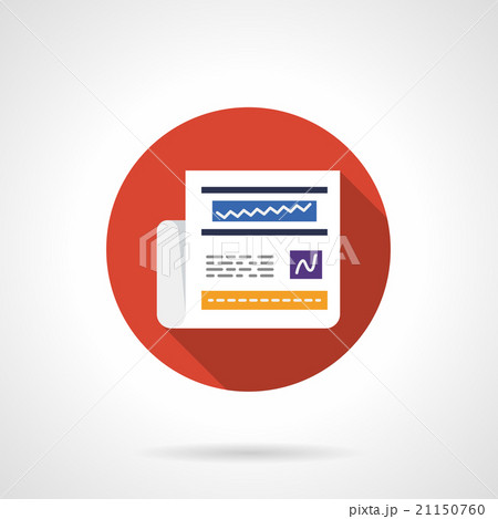 Newspaper online round flat color vector icon Newspaper online round flat color vector icon 21150760