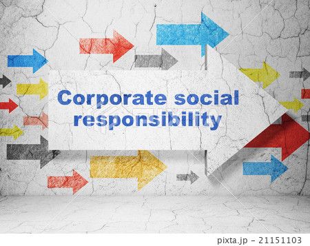 Finance concept: arrow with Corporate Social 21151103