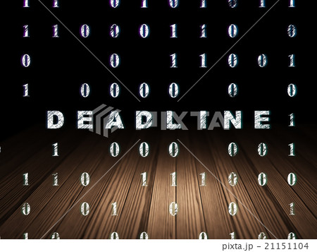 Finance concept: Deadline in grunge dark room 21151104