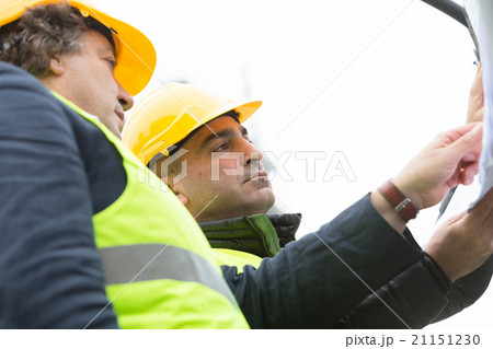 Engineer and constructor worker at construction 21151230