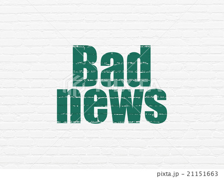 News concept: Bad News on wall background 21151663