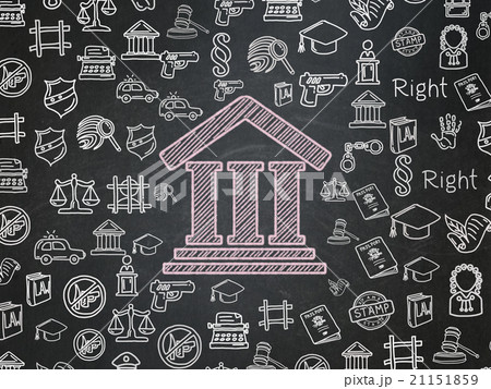 Law concept: Courthouse on School Board background Law concept: Courthouse on School Board background 21151859