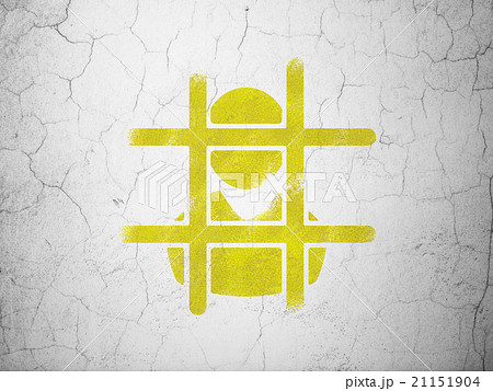 Law concept: Criminal on wall background 21151904