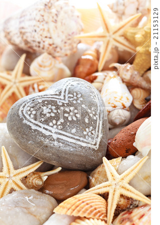 Heart shaped pebble. Heart shaped pebble. 21153129