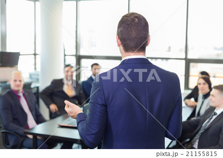Business presentation on corporate meeting. Business presentation on corporate meeting. 21155815