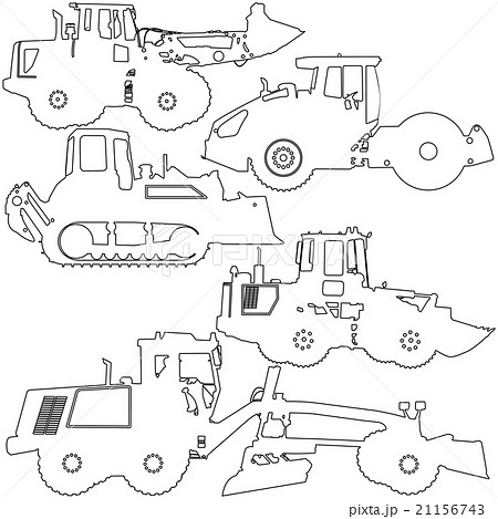 Set silhouettes road construction equipment. Set silhouettes road construction equipment. 21156743
