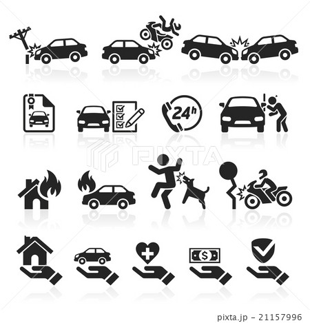 Insurance icons set. Vector Illustration. 21157996