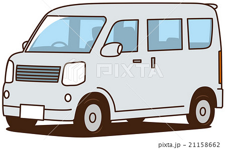 軽ワゴン車 白色のイラスト素材 21158662 Pixta