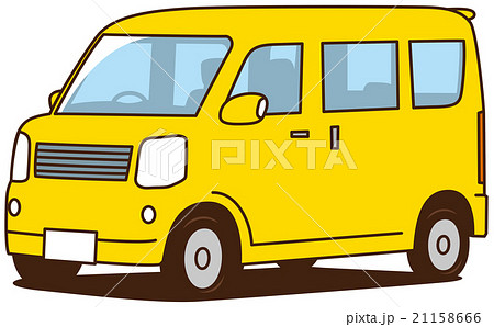 軽ワゴン車 黄色のイラスト素材 21158666 Pixta