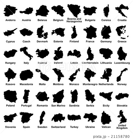 Big vector set of all Europe states. 21158780