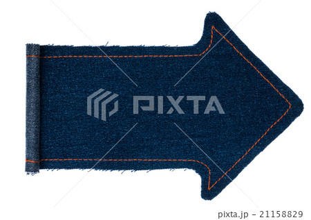 Arrow made from a denim with wrapped edges 21158829