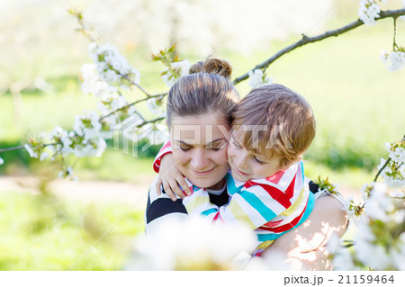 Young mother and little kid boy having fun in Young mother and little kid boy having fun in 21159464