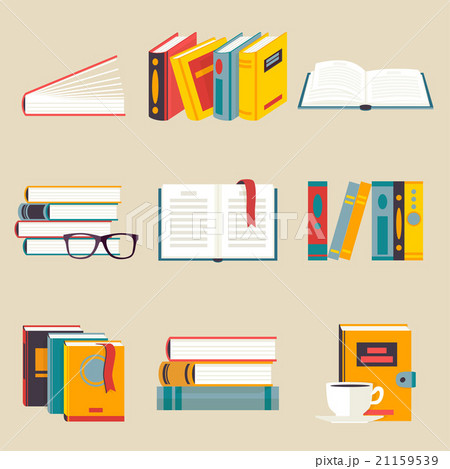 A set of books flat style 21159539