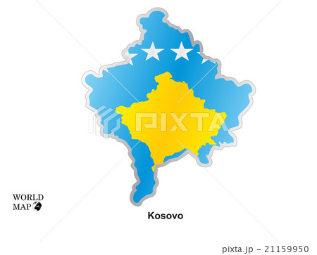 Map Kosovo.Map with flag. Map Kosovo.Map with flag. 21159950