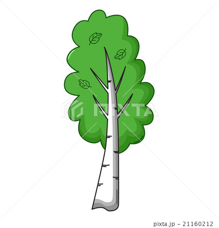 Birch tree icon, cartoon style 21160212