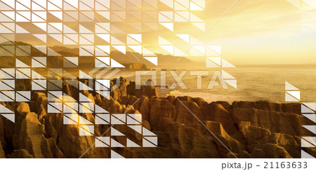 Polygon Shape Mosaic Design Abstract Transparent Concept 21163633