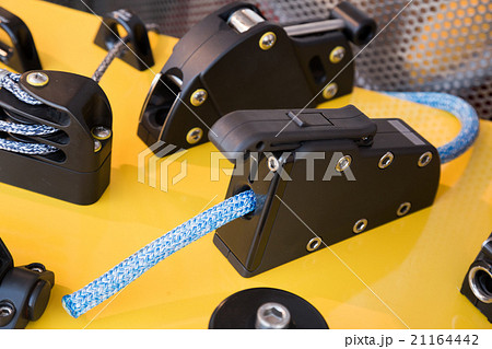 Lock pins hardware on stand close up 21164442