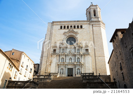 Wide angle shot of Cathedral of Gerona Wide angle shot of Cathedral of Gerona 21164553