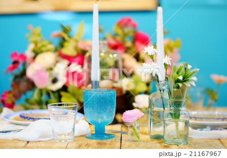 Table set for wedding reception Table set for wedding reception 21167967