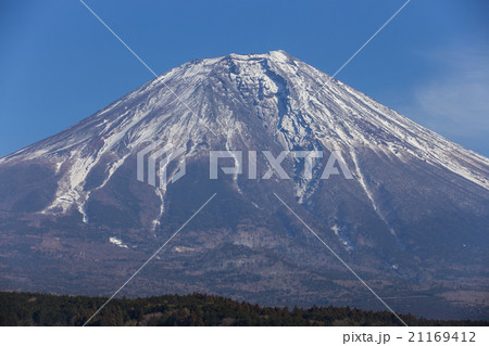 朝霧高原から見た富士山の自然風景 朝霧高原から見た富士山の自然風景 21169412