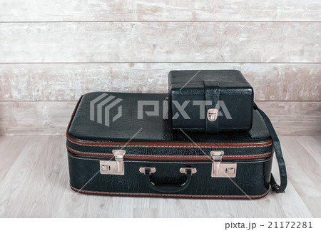 Two vintage black suitcase 21172281