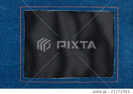Frame made of denim fabric with yellow stitching Frame made of denim fabric with yellow stitching 21172363