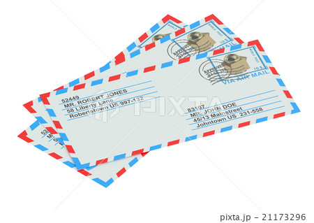 set of paper airmail letters 21173296