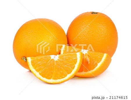 Sweet orange fruit on white background 21174615